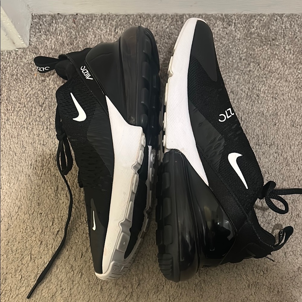 Nike Air Max 270 Black and White Athletic Shoes